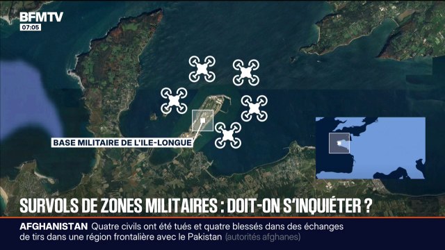 Une enquête ouverte après un survol de drones au-dessus de la base militaire de l'Île Longue