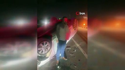 Yer: Bursa... Kaza sonrası böyle poz verdi