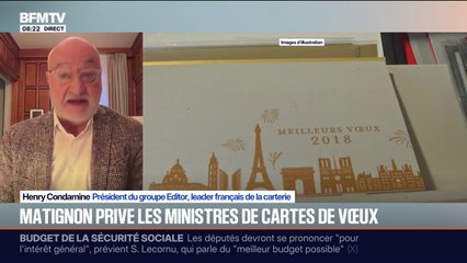 Pour faire des économies, Matignon prive les ministres de cartes de vœux, Henry Condamine, président du groupe Editor réagit sur BFMTV
