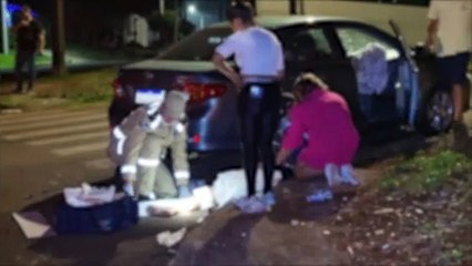 Colisão entre carro e moto deixa mulher gravemente ferida na região Norte