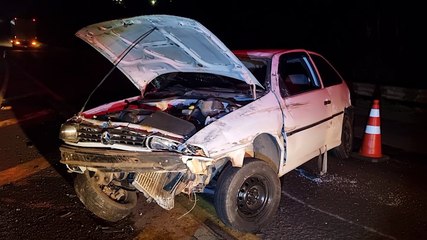 Motorista capota carro após ser fechado por outro veículo na BR 369