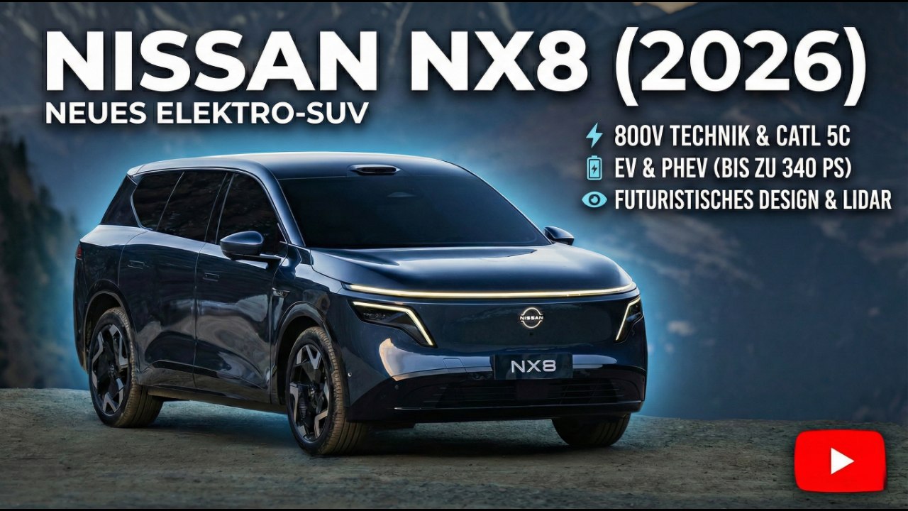 Nissan NX8 (2026): Neues Elektro-SUV mit 800-Volt-Technik vorgestellt