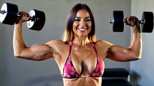 Strength in Her Soul. (Female bodybuilder training).