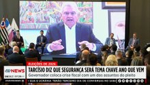 Tarcísio de Freitas afirma que segurança será pauta chave para eleições de 2026
