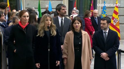 Yolanda Díaz denuncia un "vaciamiento" constitucional en la protección de la vivienda: "Ha llegado la hora de cumplir el mandato y bajar los alquileres"