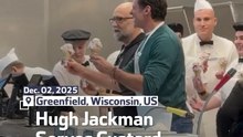 Hugh Jackman Serves Custard