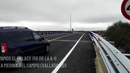 Reapertura al tráfico del enlace de la A-6 de acceso a Medina tras las obras