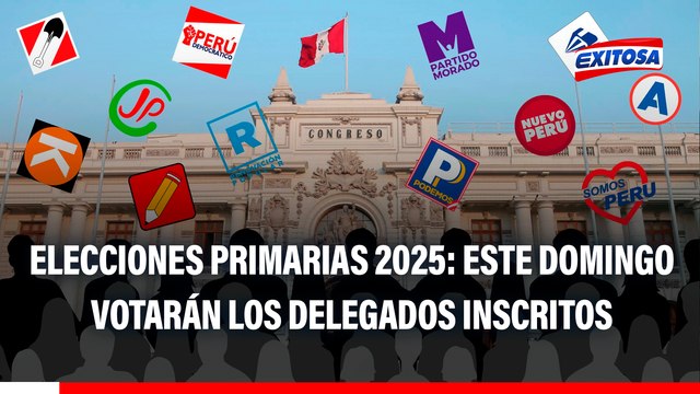 Elecciones primarias 2025: Este domingo votarán los delegados inscritos de acuerdo a las normas