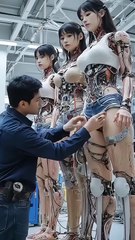 All my videos are made with virtual AI and have no relation to reality. #ai #art #humanoid #robot