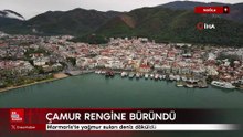 Muğla'da yağmur suları deniz döküldü