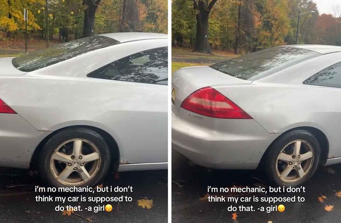 A woman caught the attention of internet users after showing that her Honda was experiencing a very unusual problem.