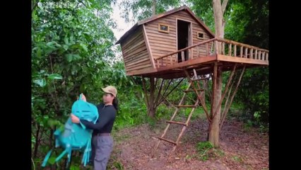 How to make My treeHouse in Jungle | Real Life Building Secret Modern Treehouse Private