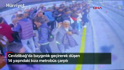 Cevizlibağ'da baygınlık geçirerek düşen 14 yaşındaki kıza metrobüs çarptı