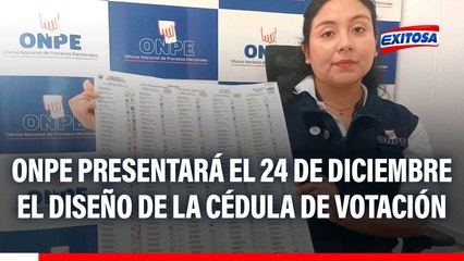 Elecciones 2026: ONPE presentará el 24 de diciembre el diseño de la cédula de votación