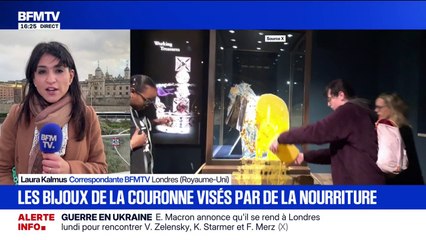 À Londres, les bijoux de la couronne ont été visés par de la nourriture