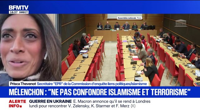Commission d'enquête sur les liens entre partis et islamisme: Prisca Thevenot, secrétaire (EPR) de cette commission, déclare que l'exercice n'est pas réussi pour Jean-Luc Mélenchon