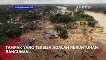 Pantauan Udara Kondisi Desa Kota Lintang Bawah di Aceh Tamiang Pasca Banjir