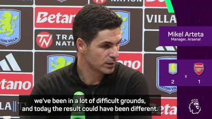 Arteta expects Arsenal response after late defeat at Villa