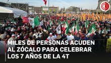 7 años de la transformación: miles de personas abarrotan el Zócalo capitalino en apoyo a Sheinbaum