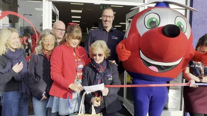 Devon Air Ambulance Founder and Life President Ann Ralli, gave a speech before opening the new charity shop in Exmouth, video Alan Quick IMG_0056
