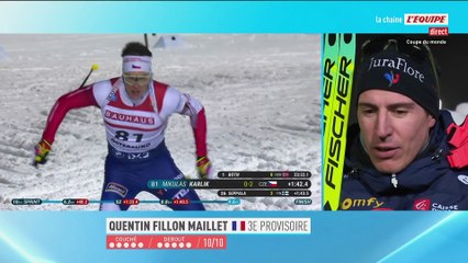 Quentin Fillon Maillet 3e du sprint d’Östersund : « Je suis passé par toutes les émotions » - Biathlon - Coupe du monde (H)