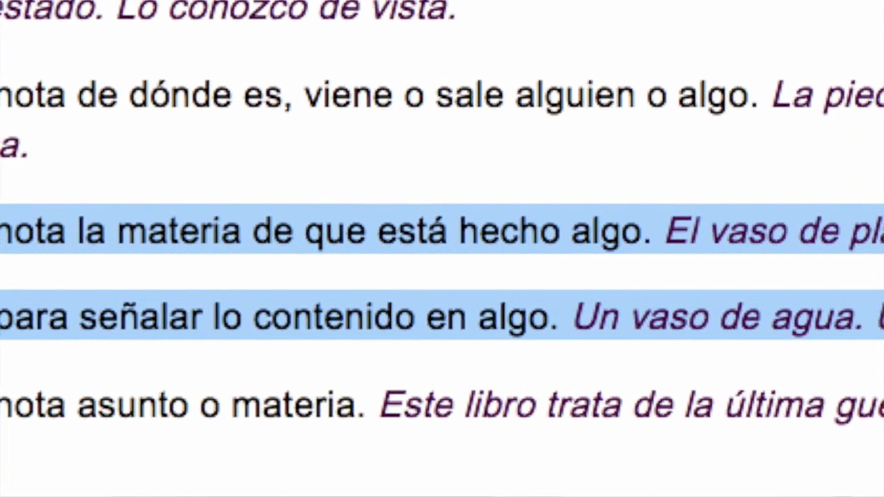 CÓMO SE DICE VASO DE AGUA o VASO CON AGUA - 😎