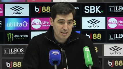 Iraola reacts to not taking advantage of the chances they had