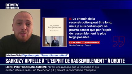 Dans son nouveau livre, Nicolas Sarkozy appelle à "l'esprit de rassemblement le plus large possible" à droite