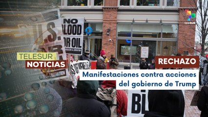 Protestas frente a la Casa Blanca contra amenazas de EE.UU. a Venezuela