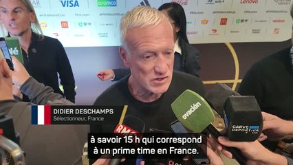 Bleus - Deschamps sur l'horaire des matches : "Ce n'est pas l'idéal"