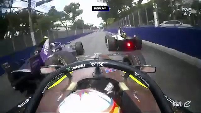Formula E 2025 Sao Paulo Race Marti Huge Crash Flip