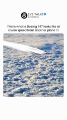 What a Boeing 747 Looks Like Mid-Flight From Another Aircraft ✈️😍