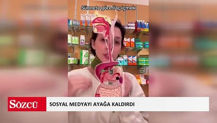 Eczacının verdiği ilaç içme yöntemi sosyal medyayı ayağa kaldırdı
