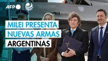 Milei presenta cazas F16 que compró a Dinamarca como 