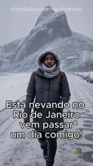 Rio de Janeiro Congelou! ❄️ Um Dia de Neve no Cristo Redentor e Copacabana