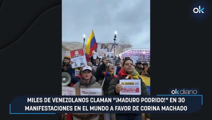 Miles de venezolanos claman "¡Maduro podrido!" en 30 manifestaciones en el mundo a favor de Corina Machado