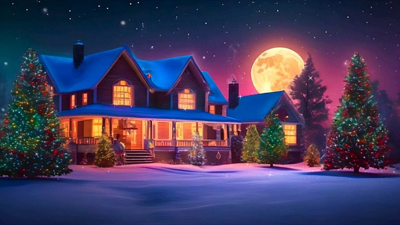 Hermosa casa en navidad