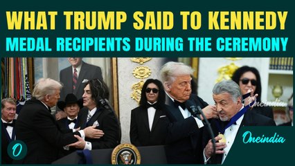 VIDEO: Trump CROWNS Stallone, Strait & KISS in Oval Office Ceremony With Kennedy Centre Medals