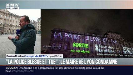 À Lyon, des messages anti police et anti Rassemblement national projetés sur une façade en pleine fête des Lumières