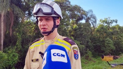 Bombeiro de Cascavel fala sobre acidente com um morto e outro gravemente ferido na BR-369, em Cascavel