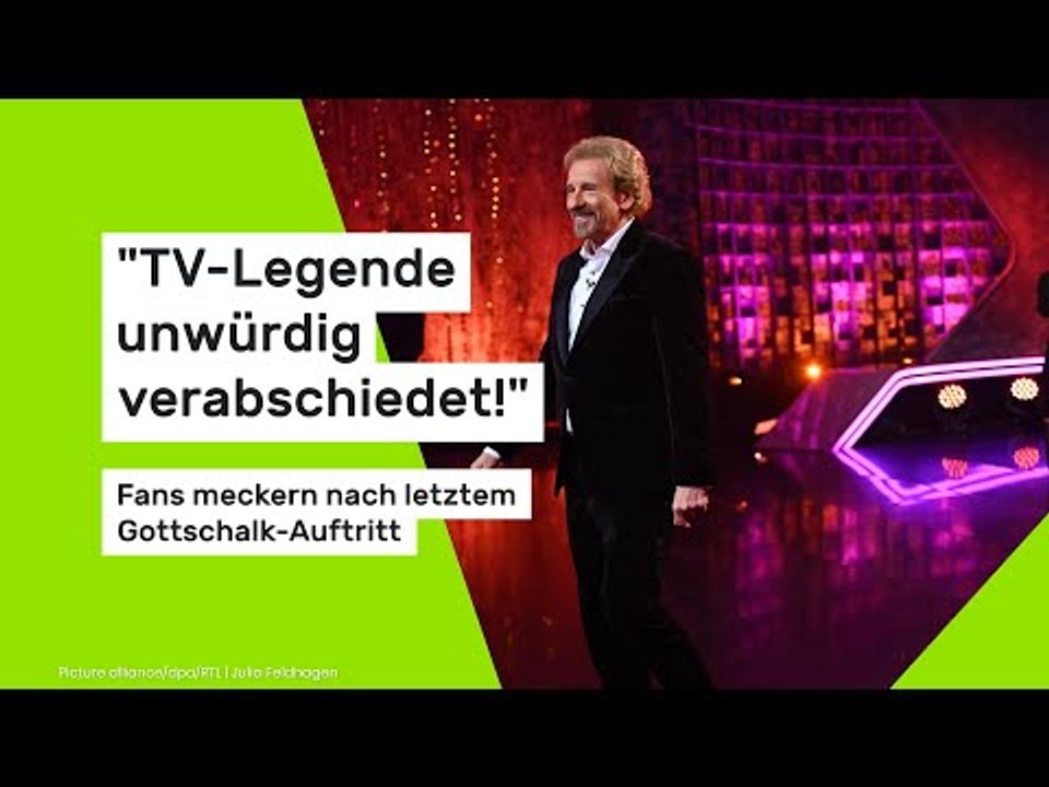 Thomas Gottschalk : 'TV-Legende unwürdig verabschiedet!' Fans meckern nach letztem Auftritt