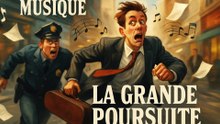🎼 Musique – La Grande Poursuite  Orchestral rapide et comique, style bande originale