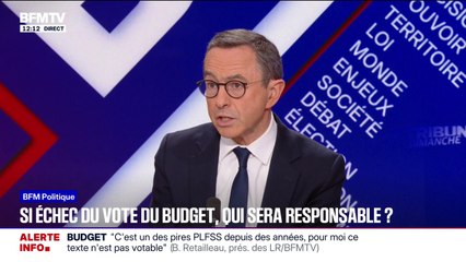 "Chaque jour justifie mon départ" du gouvernement, déclare Bruno Retailleau (LR) qui estime qu'"Emmanuel Macron a repris la main sur Matignon"