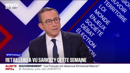 Incarcération de Nicolas Sarkozy: "Je l'ai trouvé à la fois marqué par cette injustice, mais en même temps combatif", déclare Bruno Retailleau (LR) qui a vu l'ancien président cette semaine