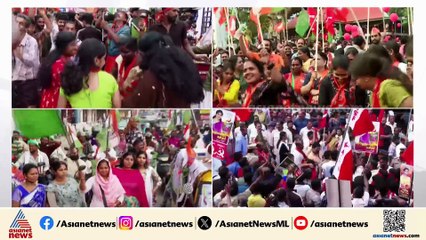 ക്രെയിനുകൾ, വാദ്യോപകരണങ്ങൾ... കൊട്ടിക്കലാശം കളറാക്കി മുന്നണികൾ