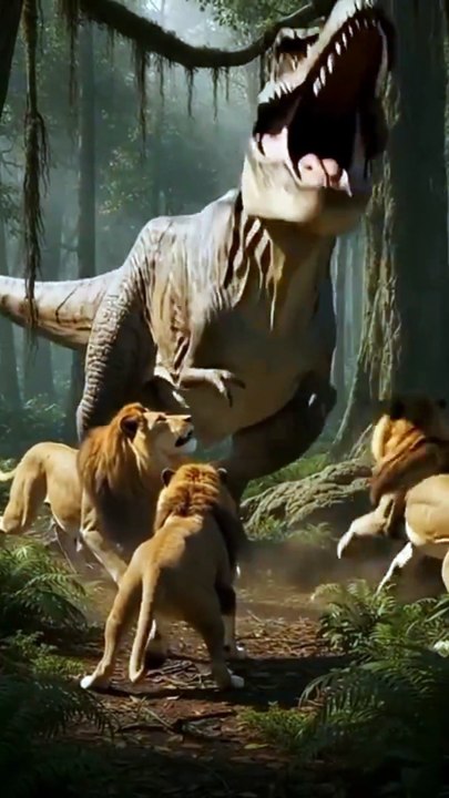 Lion Vs Trex Battle🔥