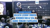 Hegseth megvédte az egyre több kritikát kapó karib-tengeri drogellenes hadműveletet