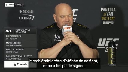 UFC 323 - White : "C’était un combat d’un niveau incroyablement élevé"