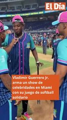 Vladimir Guerrero Jr. arma un show de celebridades en Miami con su juego de softball solidario