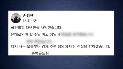 '강제추행 의혹' 국민의힘 손범규 대변인 사임 / YTN